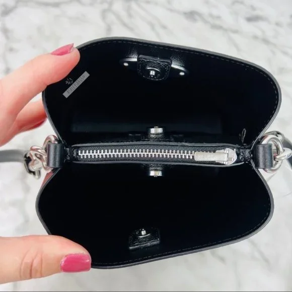 Coach Mini Town Bucket Bag Crossbody With Buffalo Plaid Print - Picture 7 of 10